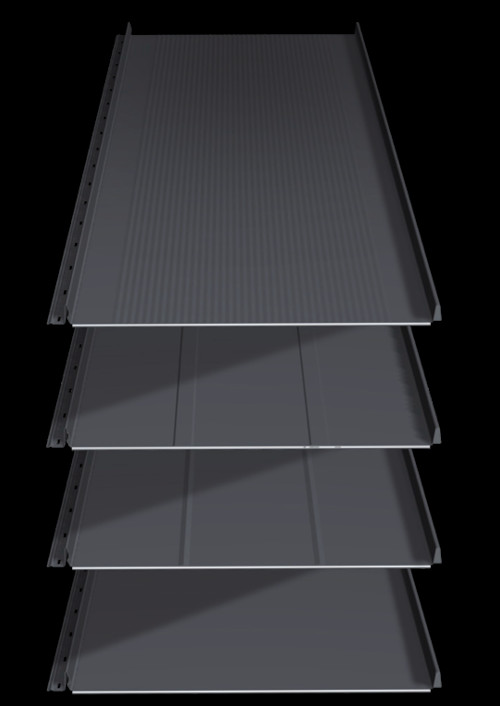 Different Snap-Lock standing seam panels with or without ribbing