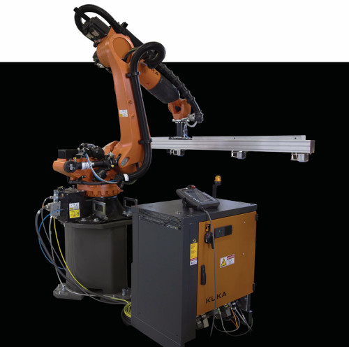 The Snap-Lock stacking robot allows for fast production of high volumes of standing seam panels