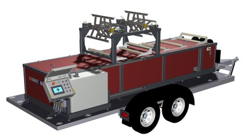 The Mobiform rollformer can be installed on a trailer for a really mobile solution